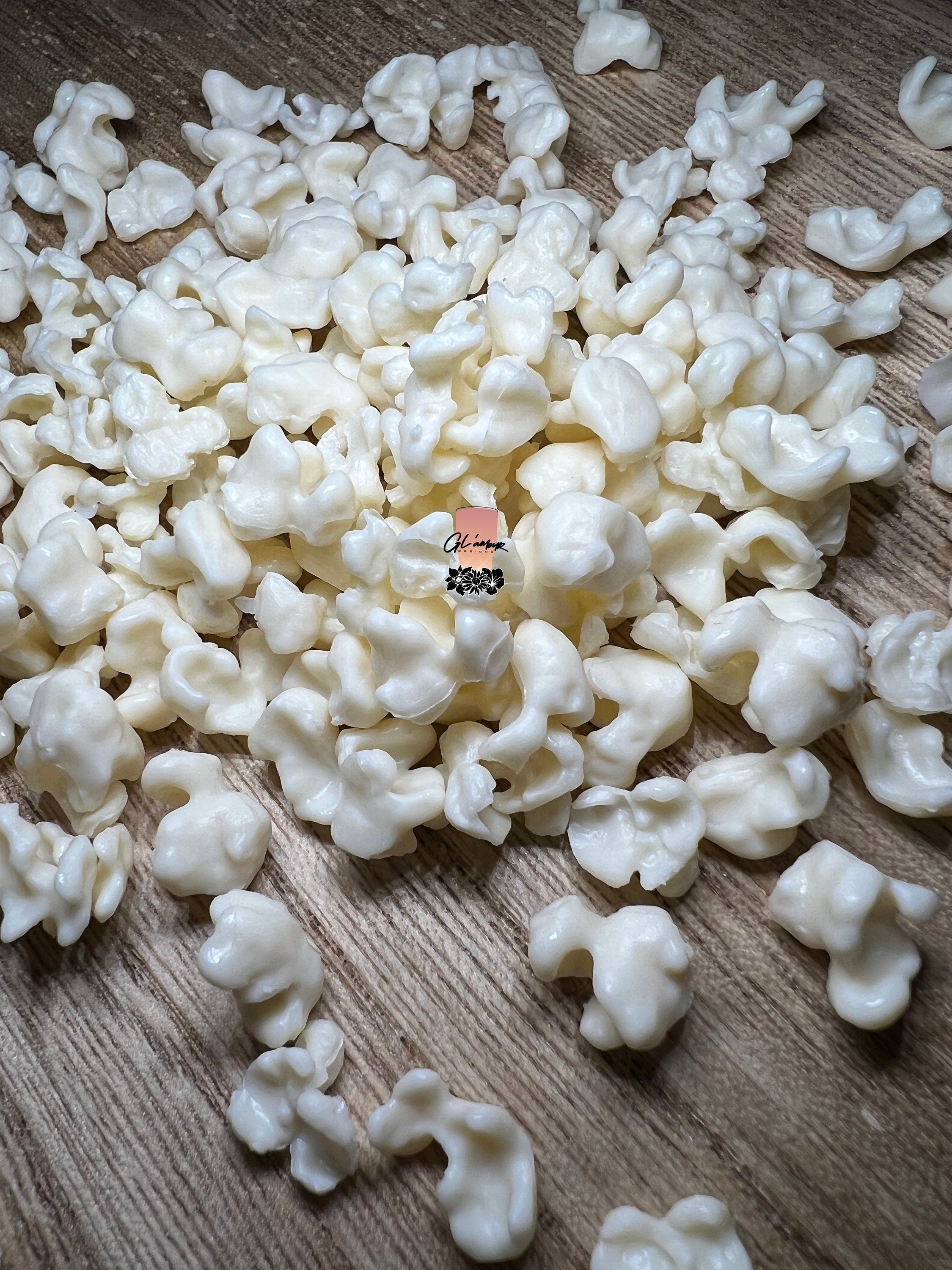 Popcorn White and Caramel Real Size Realistic Looking Fake 3D Charms (20  pcs) - PLAYCODE3 LLC