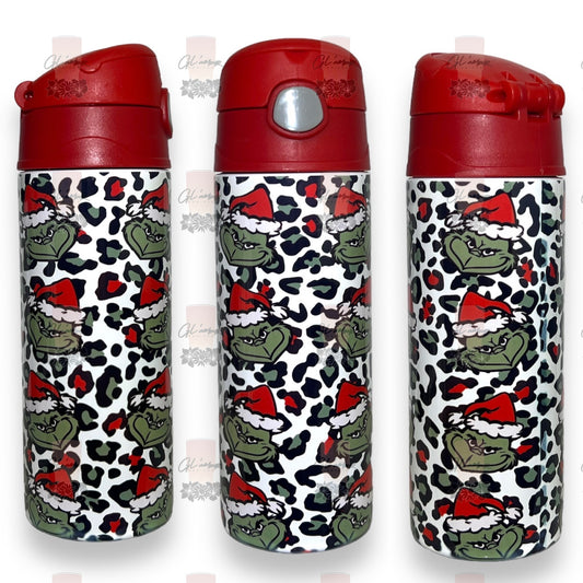 Green Guy with Hat Leopard Print Tumbler