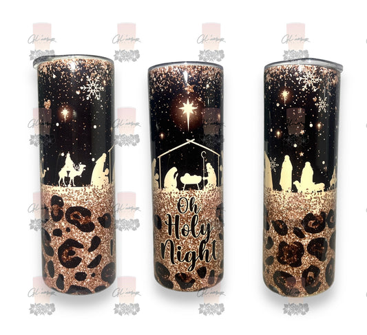 Holy Night Leopard Tumbler