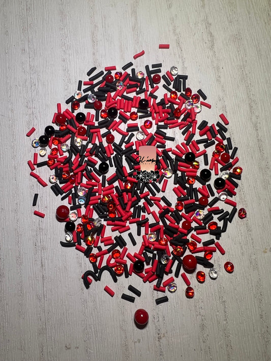 Red and Black Sprinkle Diamond Mix