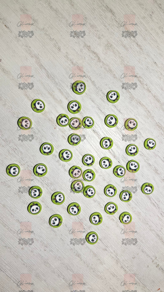 Birthday Panda Polymer Slices- 10mm Large