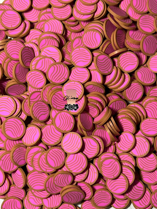 Pink Conchas Polymer Slices- 10mm Large