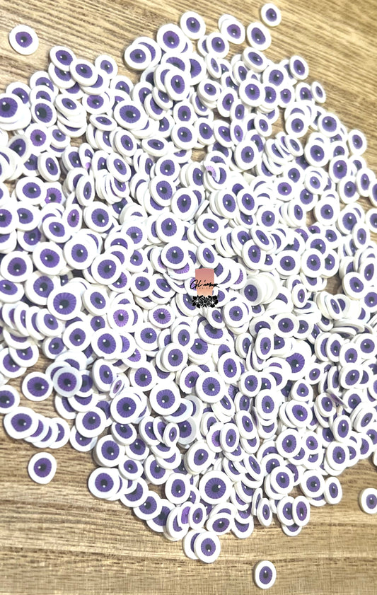 Purple Eye Polymer Slices - 5mm Small