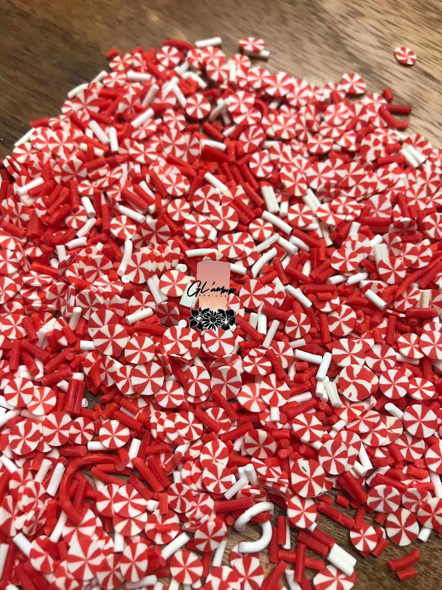 5mm Christmas Mix Polymer Slices - small