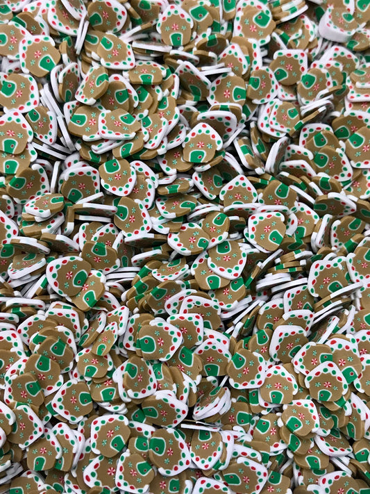 5mm Gingerbread House Polymer Slices - small